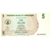 P38 Zimbabwe - 5 Dollars Year 2006/2007 (Bearer Cheque)